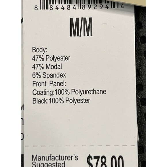 Elie Tahari Long Sleeve Modal Sweatshirt Faux Leather Front Size M NWT - Picture 4 of 11